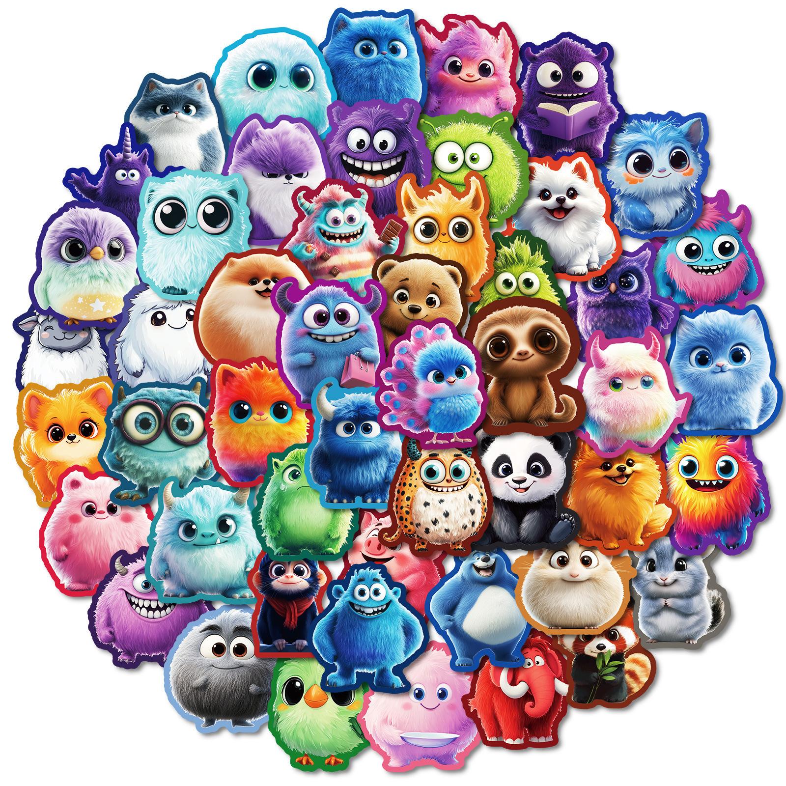 

50 Cute Furry Doll Series Graffiti Stickers Decorative Mobile Phone Case Stickers