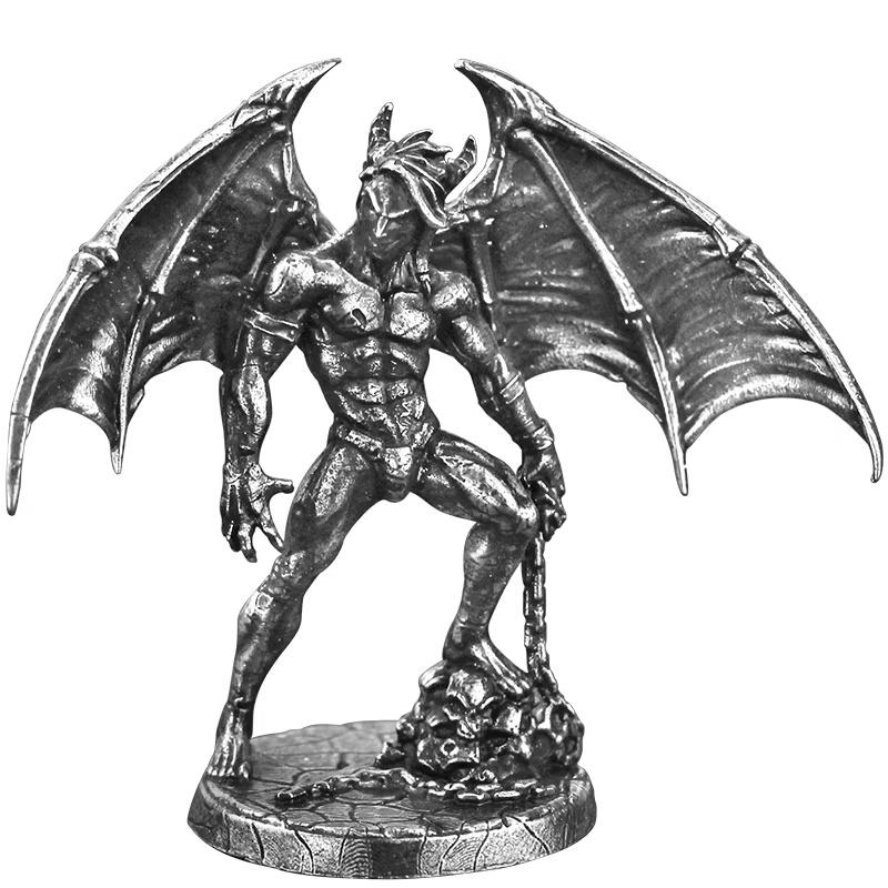 Metal Hell Abyss Demon Warrior Man Model Hand-made Finished Car Carrier Tabletop Game Chess Piece Jewelry Boy Ornaments Toy Gift