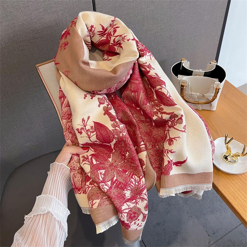 Nowe zimowe szale szale owijane projekt kaszmirowy szalik kobiety ciepła moda pashmina femal poncho szalik echarpe bandana