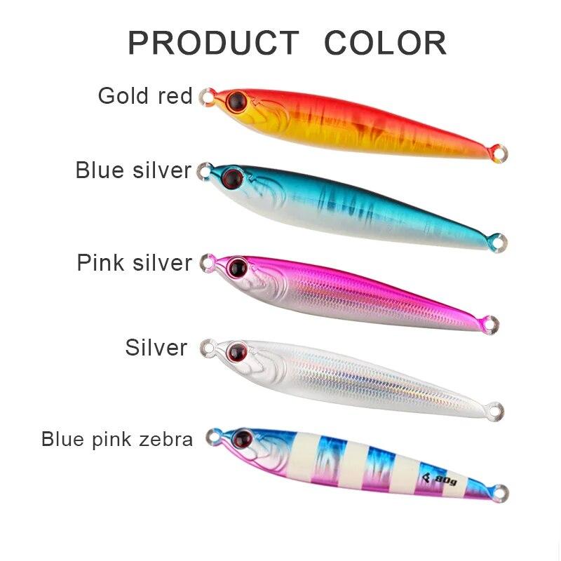 FUNADAIKO 2023 Tungsten New Slow Metal Jigging Lures 30g 40g 60g 80g 100g 120g  Luminous Fishing Bait  Jig Saltwater Lure