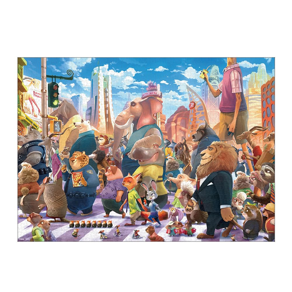 Tenyo in jigsaw Disney Crosswalk includes and service (Made Japan) 2000-piece puzzle, (Zootopia) (73x102cm) D-2000-637, glue, spatula, card.