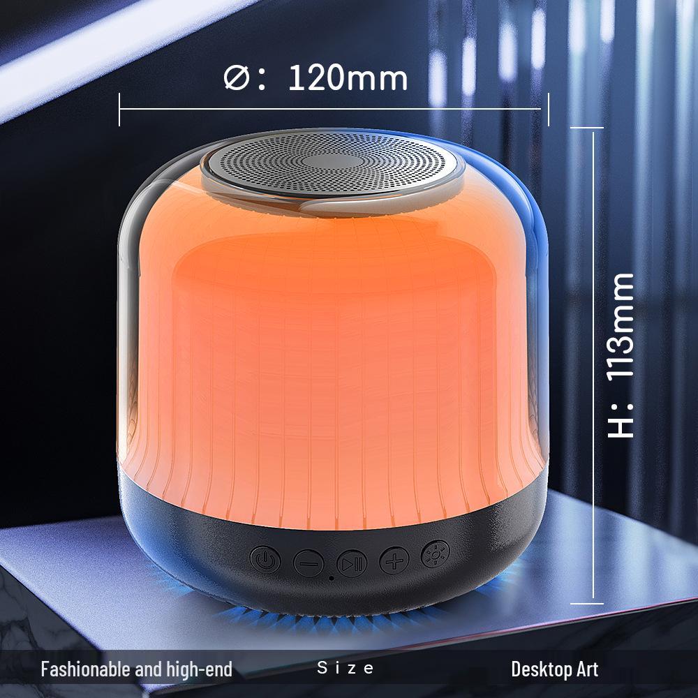 Portable Bluetooth Speaker with Colorful Lights and Card Slot