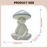 Meditationspilz Statue Dekorative Figur Kunsthandwerk Niedliches Schreibtischornament Kleine Skulptur für