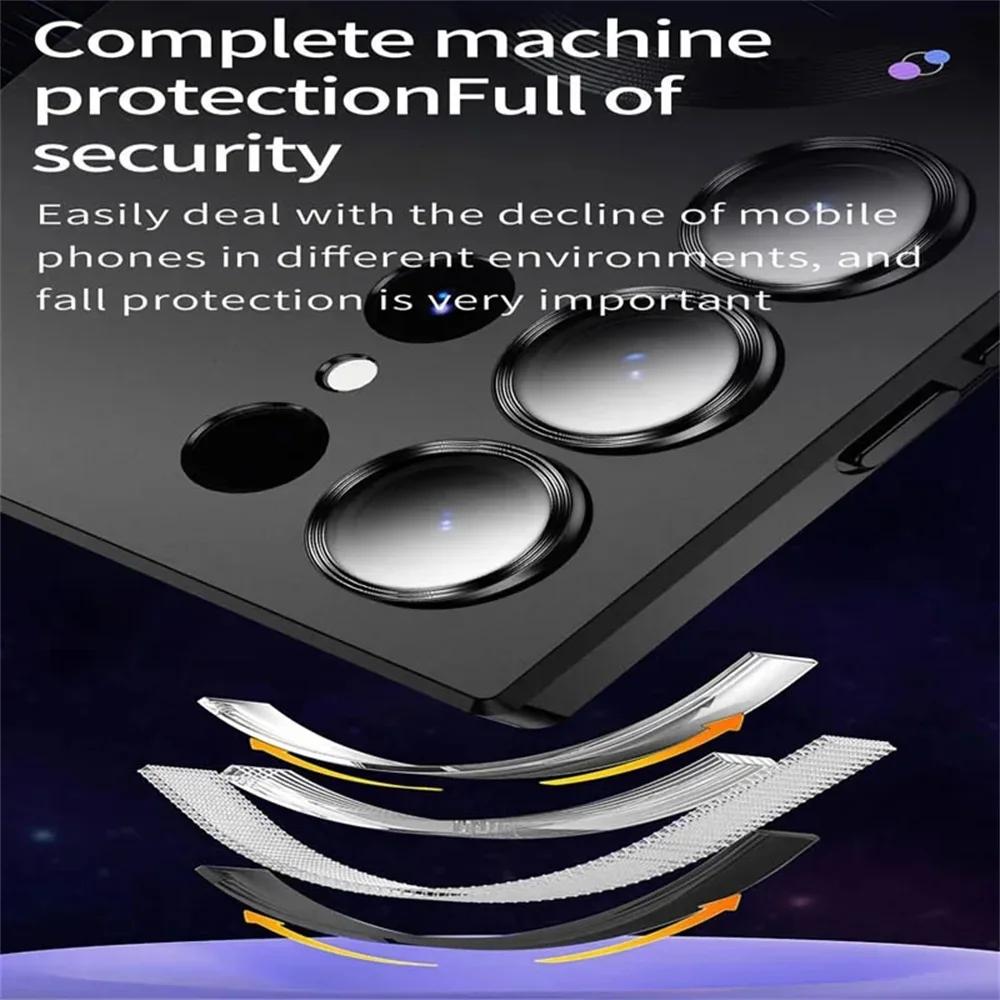 Luxury Matte Magnetic Case for Samsung S25 S24 S23 S22 Ultra S21 S20 Plus Capa for Samsung 20 Ultra Magsafe Phone Cover