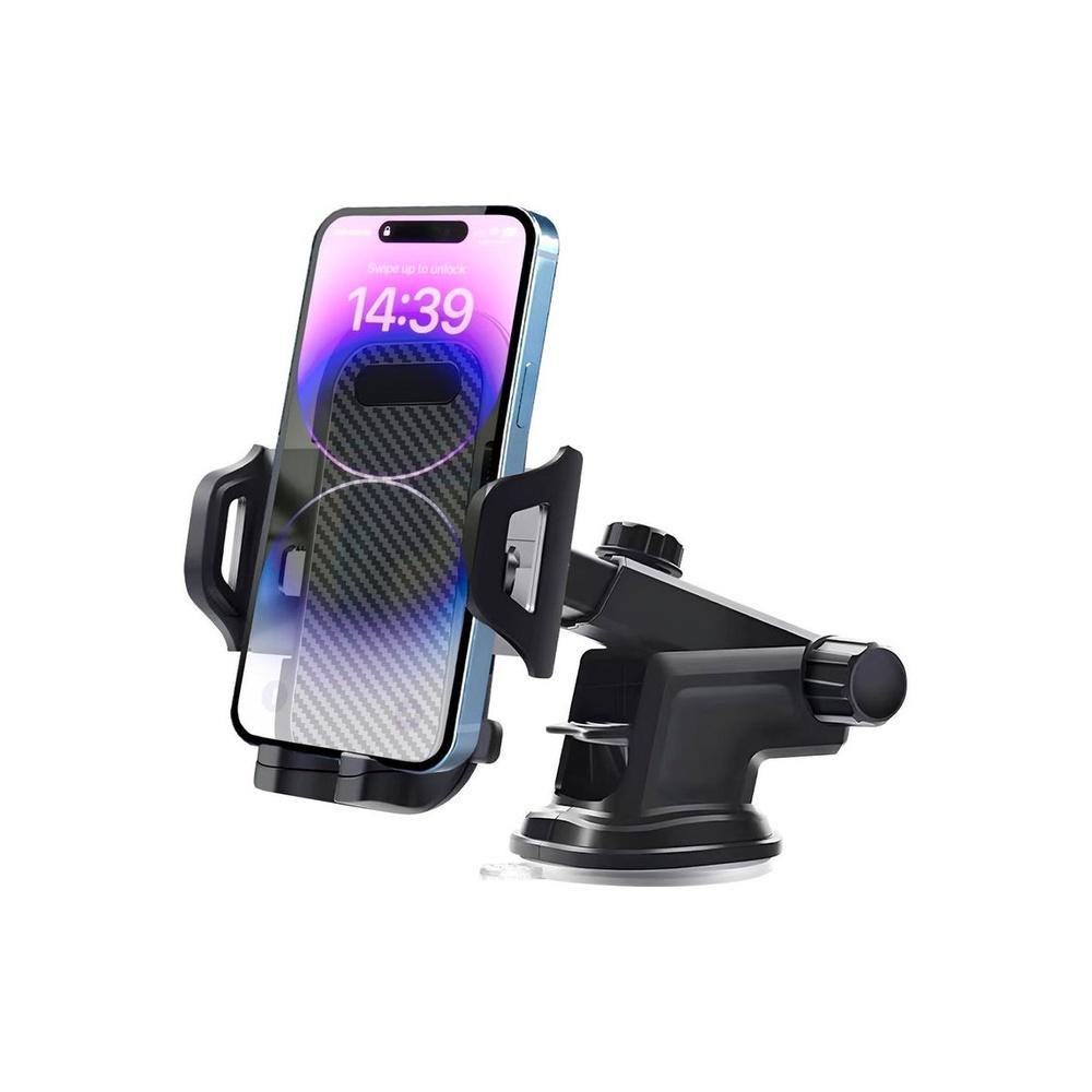 Car Phone Mount for Auto Hands Free 360 Rotatable Car Phone Clip Holder Universale Stand for Vehicle Dashboard Windscreen Air Vent Cell Smartphone Ap