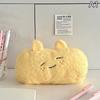 Kawaii Milk Cat Plush Pouch Pencil Case Cute Zipper Fluffy Large Capacity Pencil Bag School Stationery Storage Bag Supplies
