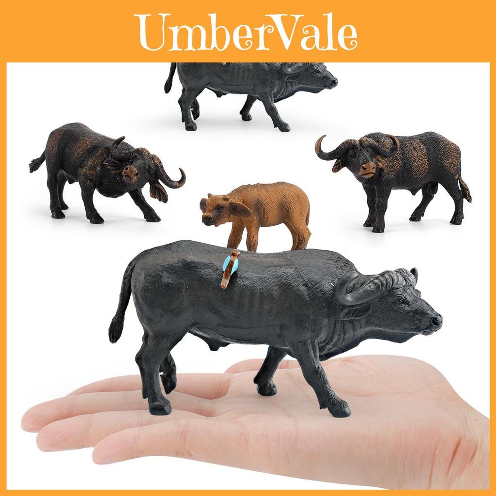 Pvc Solid African Water Buffalo Model With Realistic Design For Childrens Educational Toys