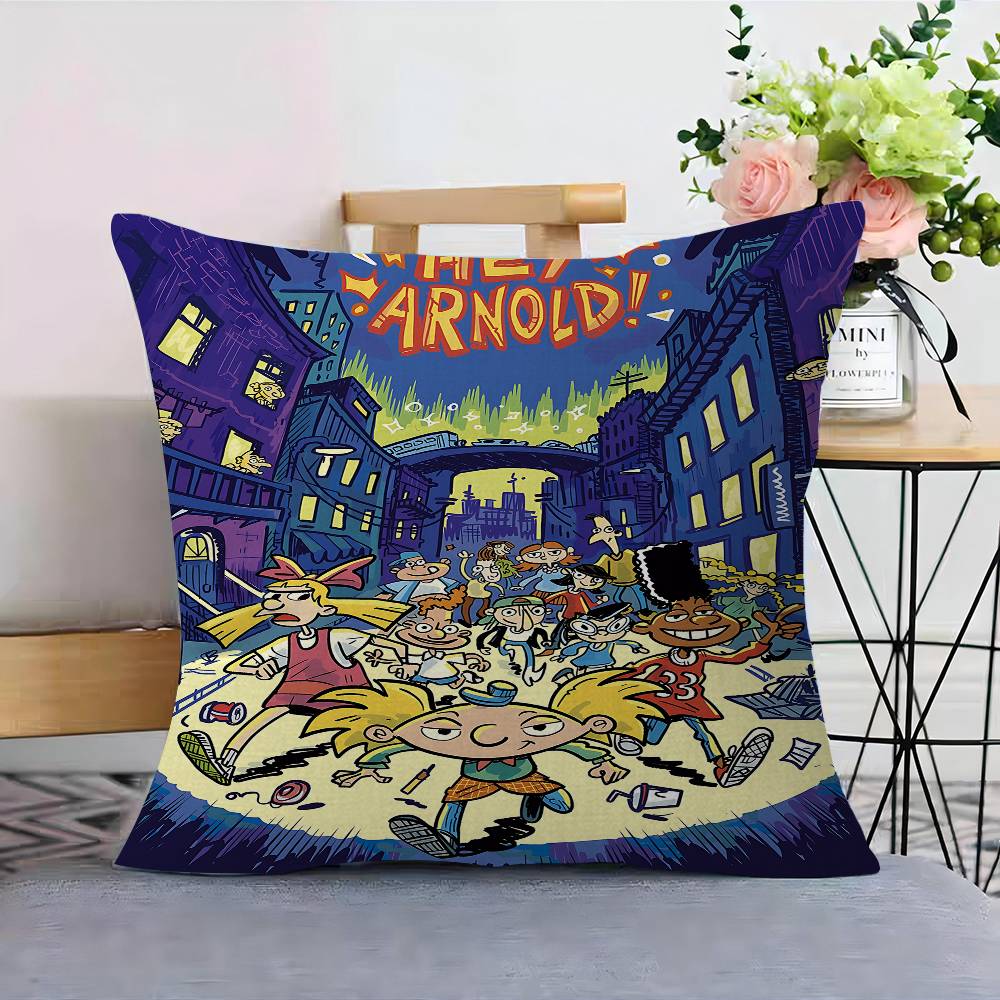 Cartoon Hey A-Arnold Pillowcase Toon Gift Cushion Cover Bedroom Home Sofa Chair Seat Decor Pillow Case