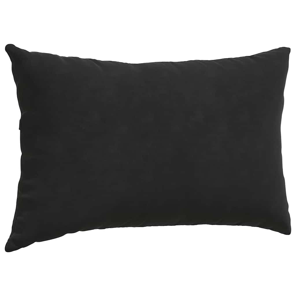 Sofa Cushions 2 Pcs Black 50 X 30 Cm Cord Fabric