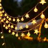 LED Solar String Lights: Outdoor Camping & Courtyard Tent Decor with Colored Bulb
