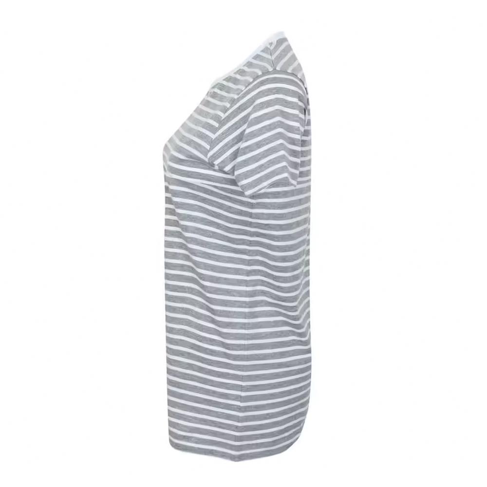 SF Men Unisex Adult Striped Heather Regular T-Shirt