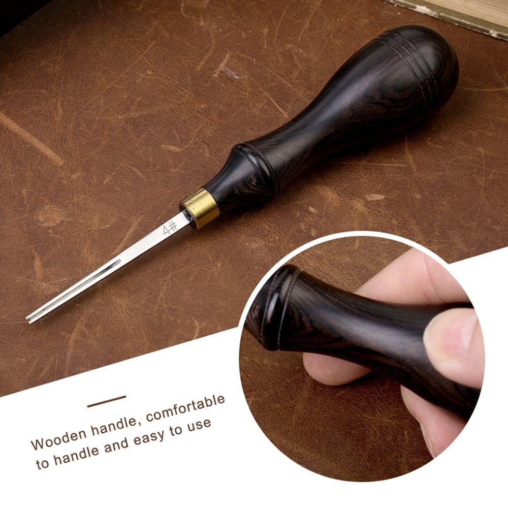 Professional Leather Edge Bevelers Wooden Handle Leather Edge Beveler DIY Leather Craft