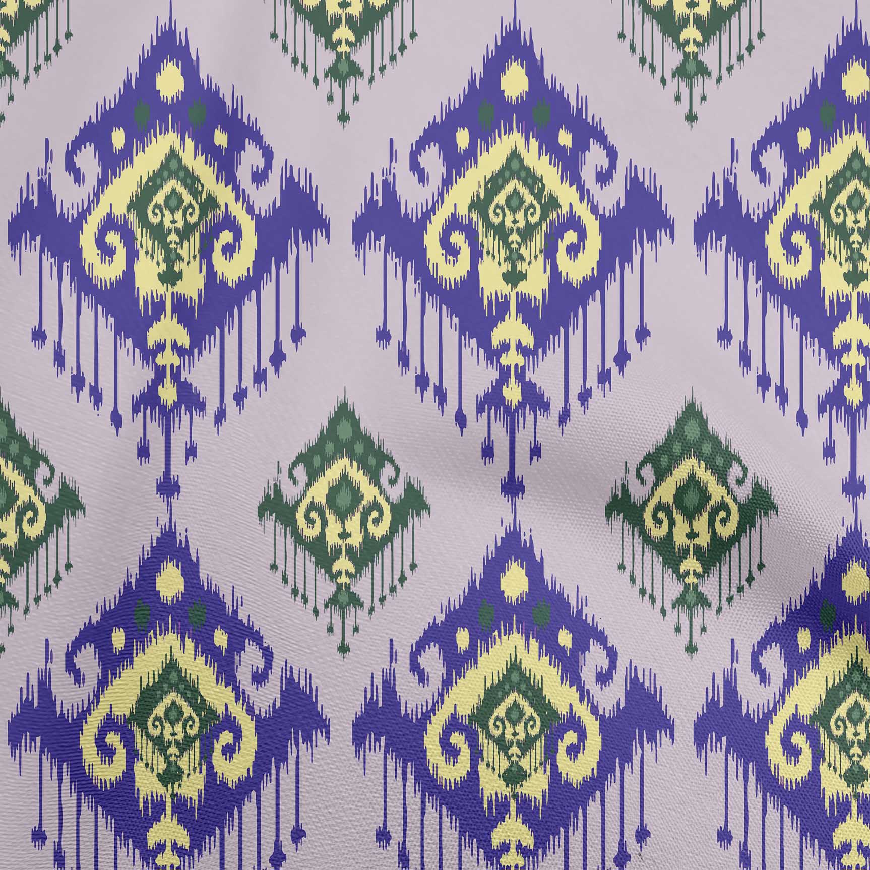 

OneOone Cotton Flex Brown Fabric Азіатський ікат Одяг своїми руками Тканина для стьобання Тканина з принтом на ярди 40 дюймів 42 Inch Wide - Viscose Chiffon фіолетовий