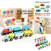 Wooden Toy Train Track Set With Diy Assembly For Kids Educational Play