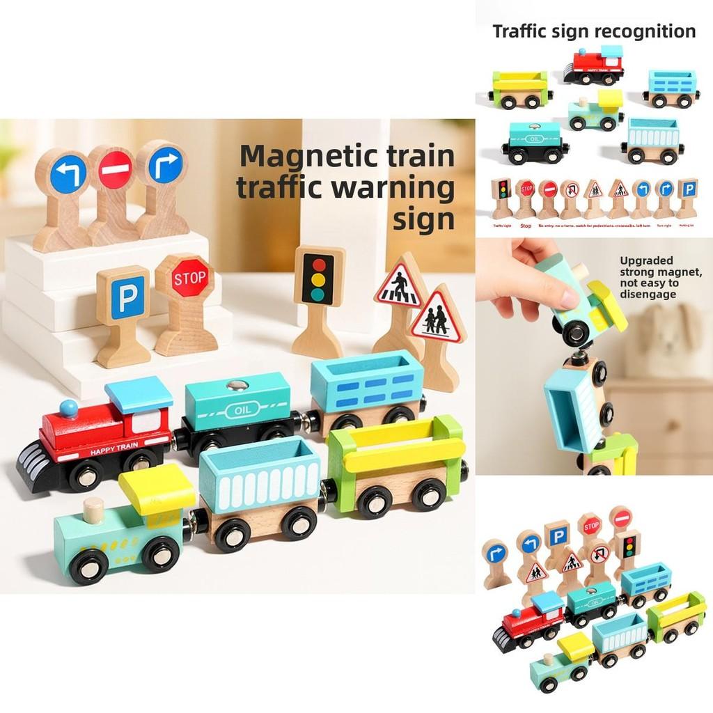 Wooden Toy Train Track Set With Diy Assembly For Kids Educational Play