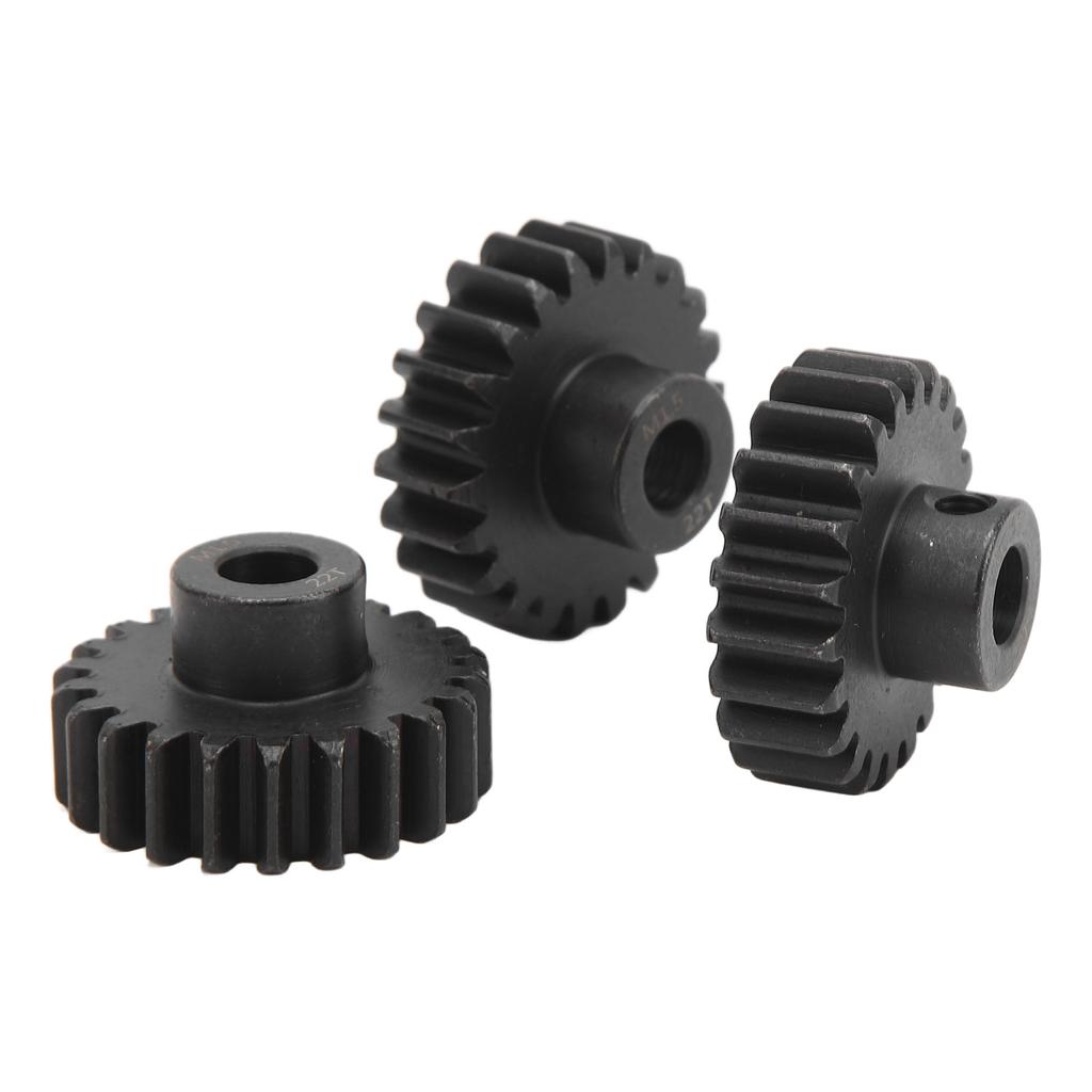 3pcs Steel M1.5 Pinion Gear Set 8mm Motor Pinion Gear with M5 Set Screw for 15 18 110 RC Car 22T