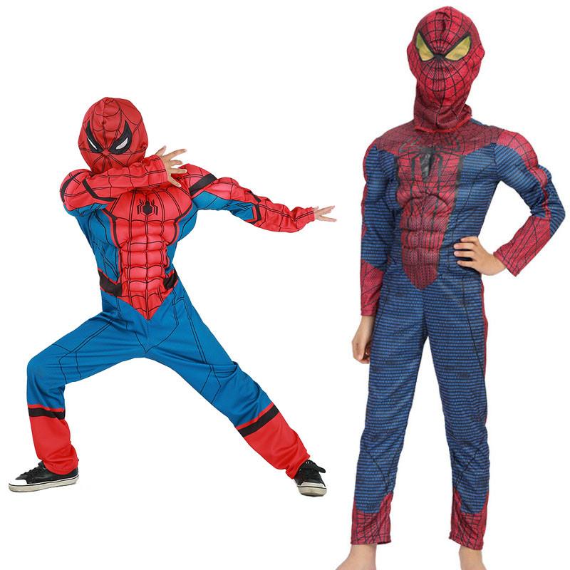 Spider-man Homecoming Hero Kids Costume Outfit Featuring Lifelike Muscle Design And Exquisite Workmanship