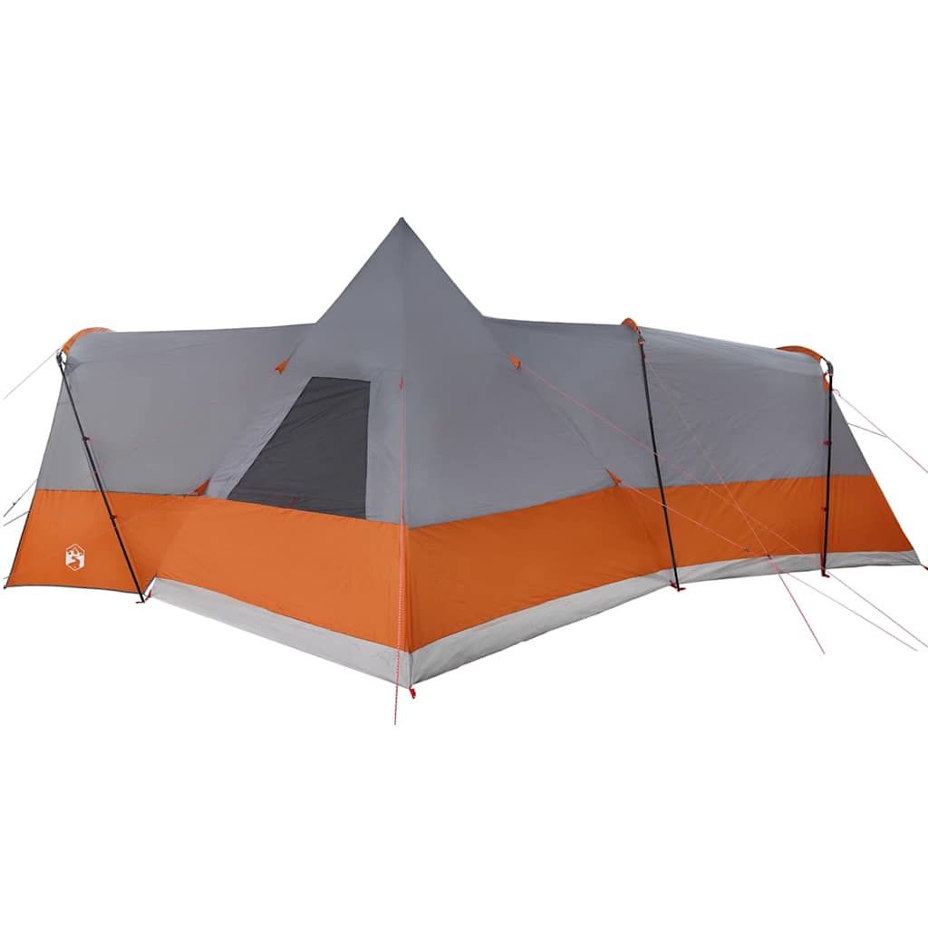 Teepee Tent for 8 Persons Gray and Orange 720 x 465 x 295 cm