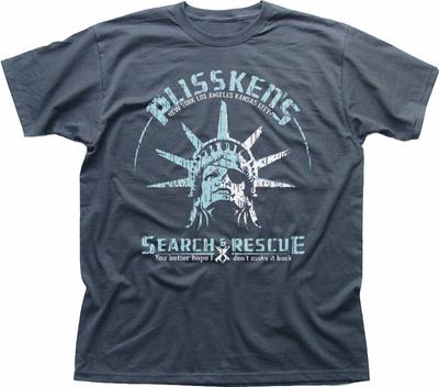 Snake Plissken Flucht aus New York Suche und Rettung anthrazitfarbenes T-Shirt 9195