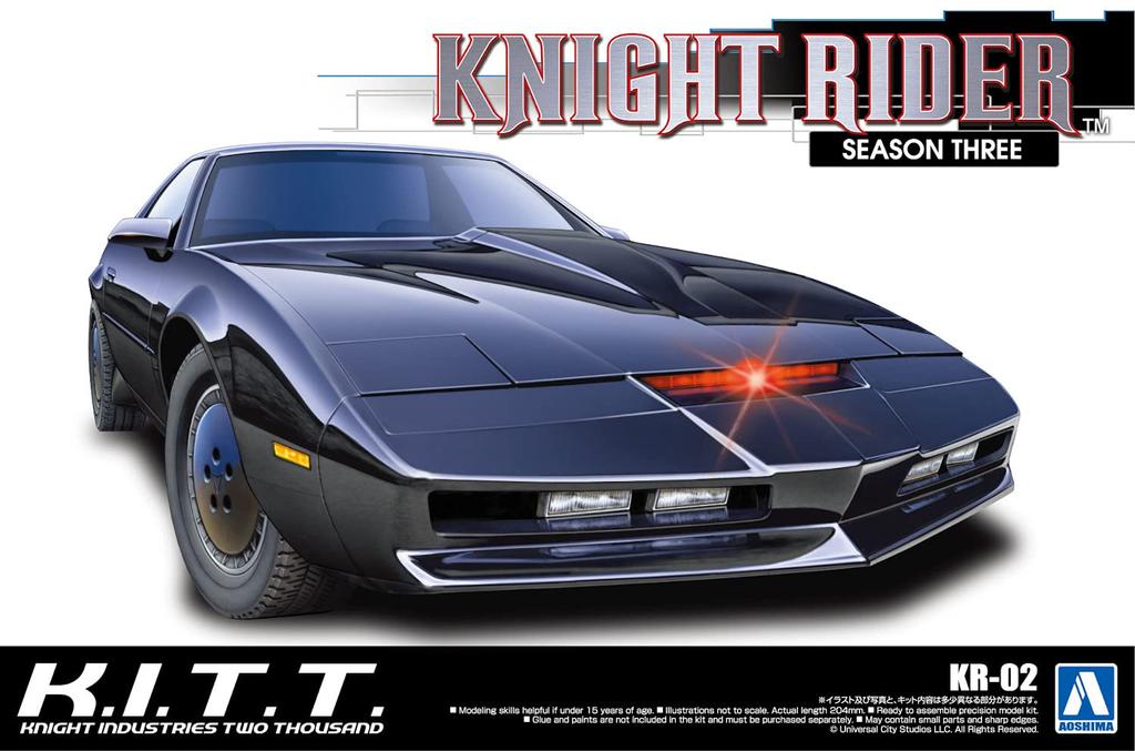 Aoshima Bunka Kyozai Movie Mecha Series Knight Rider Knight 2000 Season III Scale Plastic Model KR-02 K.I.T.T. 1/24