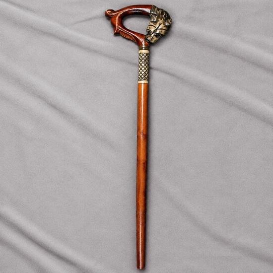 Artisan Carved Face Walking Cane, 93.98 cm Handmade Wooden Walking Stick, Unique Gentleman Cane, Collectible Gift