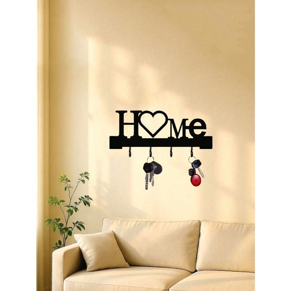 1pc No-Drill Love Key Holder Wall Mount, Home Decor Entrance Organizer Rack