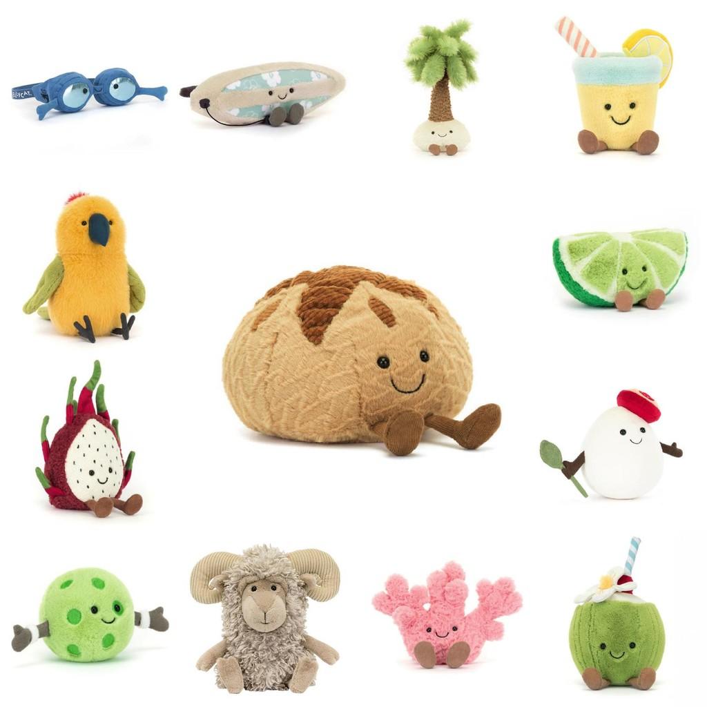 Amuseables Fruit Dragon Chestnut Glasses Rugby Plush Toy Stuffed Doll Kids Gift