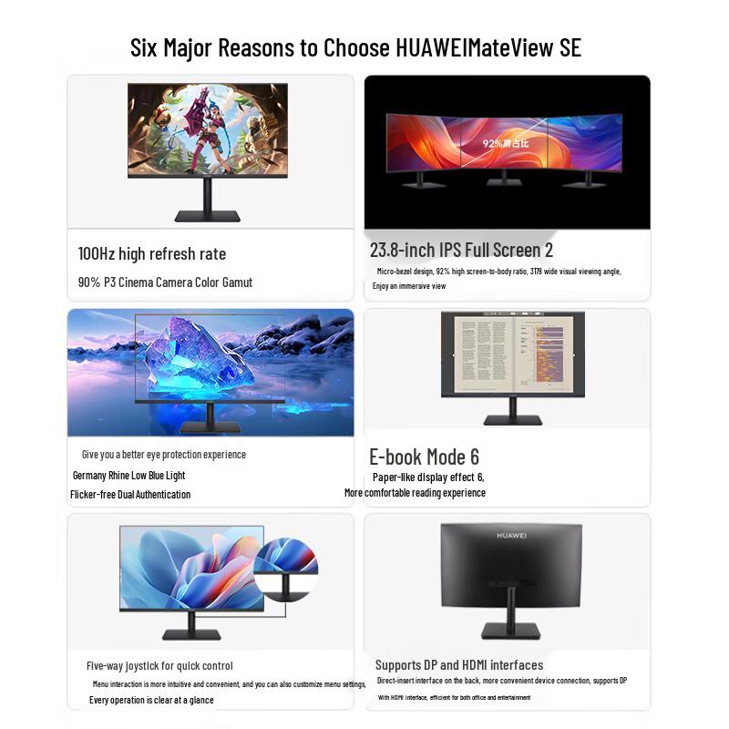 HUAWEI MateView SE 23.8-inch Monitor CN plug (adapter included)