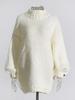 Elegant 2026 Autumn Batwing Sleeve Knit Sweater: Fashionable Loose Fit, Solid Color, Round Neck Pullover for Women