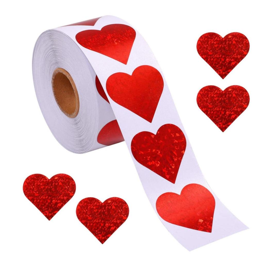 Valentine Day Sticker Decoration Sticker Tape 2.5cm  (500 Pcs Per Roll)