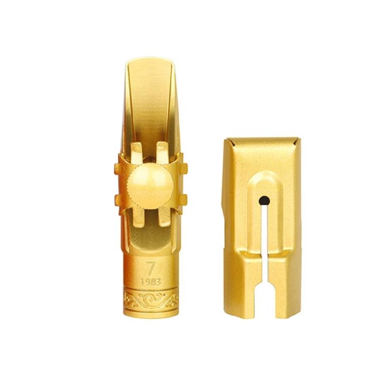 Brass Sax Mouthpieces 5C/6C/7C/8C/9C for Saxophone Professional & Beginner Metal Soprano Saxophone Mouthpiece with Caps