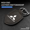 For Mitsubishi Fashion Leather Car Keychain Retro Style Keyrings Accessories Outlander Lancer L200 ASX Pajero Grandis Eclipse
