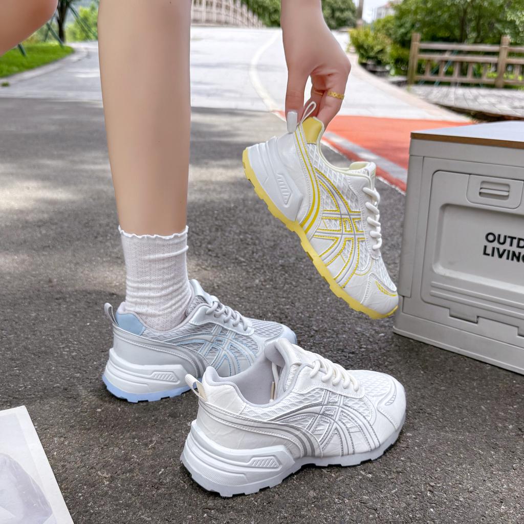European Version Breathable Mesh Lightweight Dad Shoes Women's 2025 Summer New Casual Versatile Heightening Platform Sports Shoes Tide