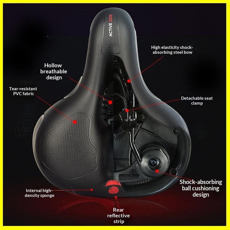 Women'S Men'S Absorbing Bike Seat Comfortable Thickened Super Soft Mountain Bike Seat Universal Bicycle Accessories