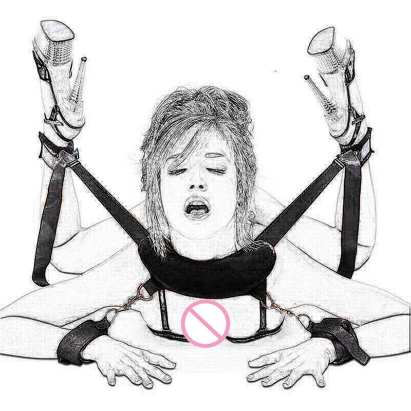 SM Sex Toys Thigh Wrist Strap Webbing Erotic Bondage Handcuff BDSM Erotic Handcuff Strap Couple Sex Toys Adult