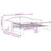 Pull Out Daybed Light Grey 90x200 cm Velvet