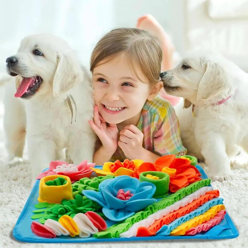 Pet Slow Food Puzzle Mat Dog Scenting Pad Cat Feeding Blanket Scent Training Pad Toy