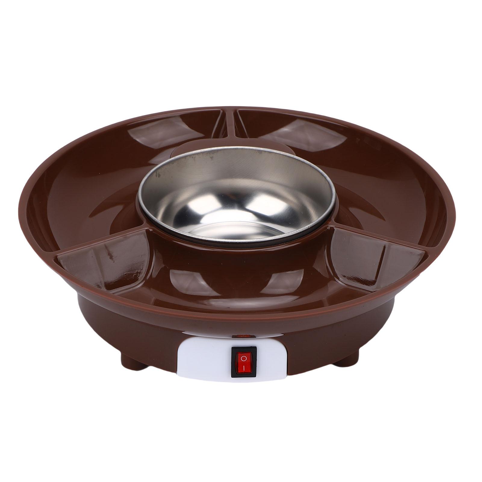 Электрический фондюшница для шоколада Многофункциональная электрическая шоколадница с съемным 3-секционным подносом для вечеринки США L