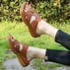Damenschuhe Sommer Neu Ein-Riemen Hohl Fischmaul Keilabsatz Klettverschluss Coole Hausschuhe Damen Große Größe Damenschuhe