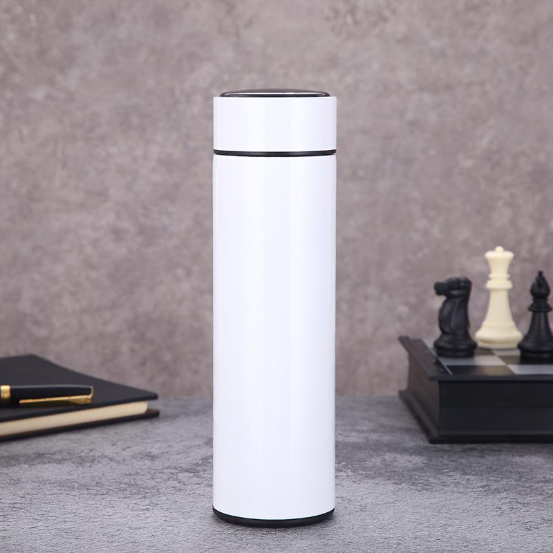 

304 Stainless Steel Smart Thermos Cup: Double-Layer Vacuum Design with Temperature Display, Ideal for Business and Office Use, Customizable Logo. 500ml