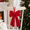 Red Christmas Bow Plush Hanging Tree Ornament