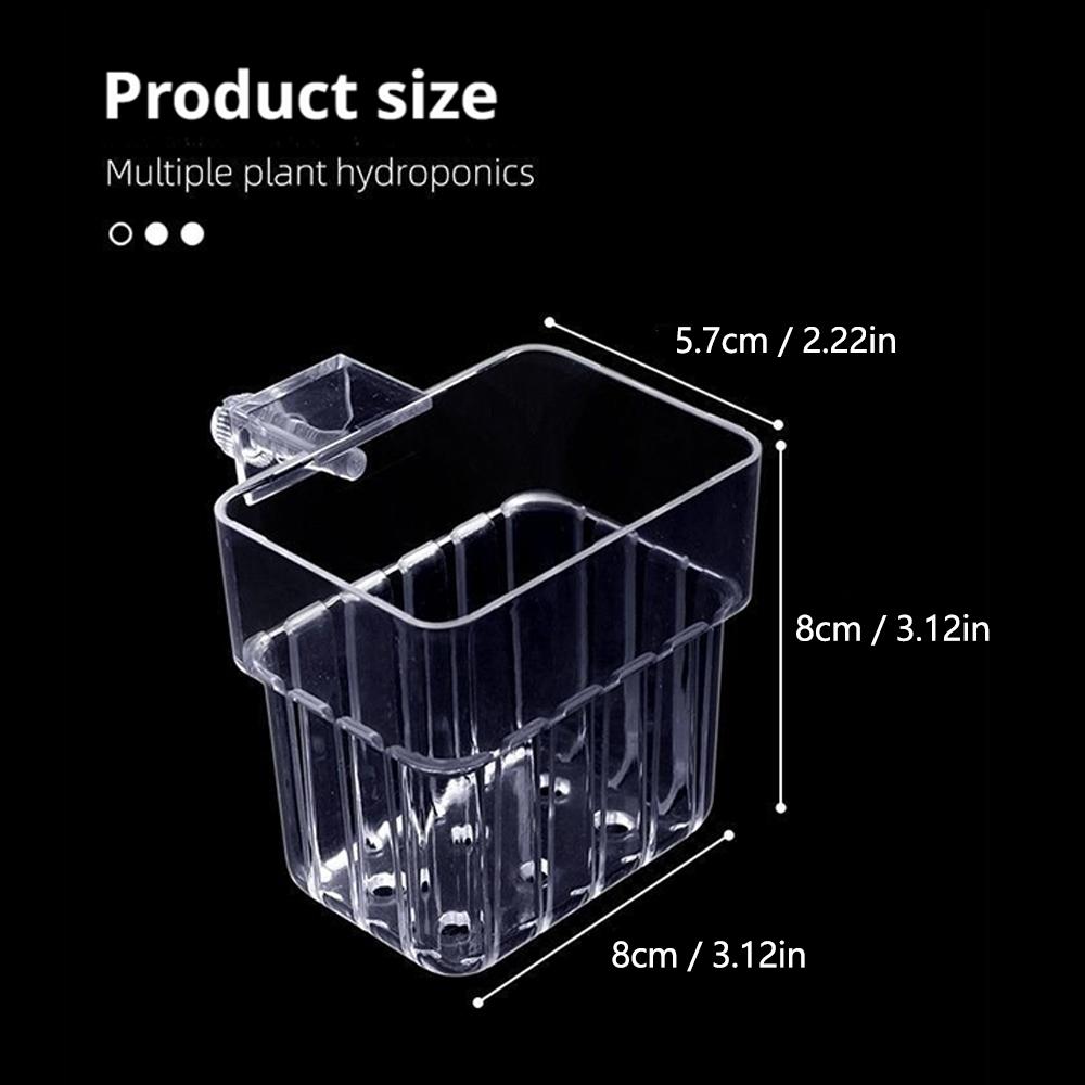 Aquarienpflanzenhalter, Transparenter Hängetopf für Aquarienwasserpflanzenzucht und Aquascaping-Dekorationen Pflanzgefäße