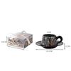 Colorful Ceramic Coffee Mug Set Afternoon Tea Mug Breakfast Milk Oatmeal Mug Cake Plate Home Cup Drinkware Set Party Guest Gifts