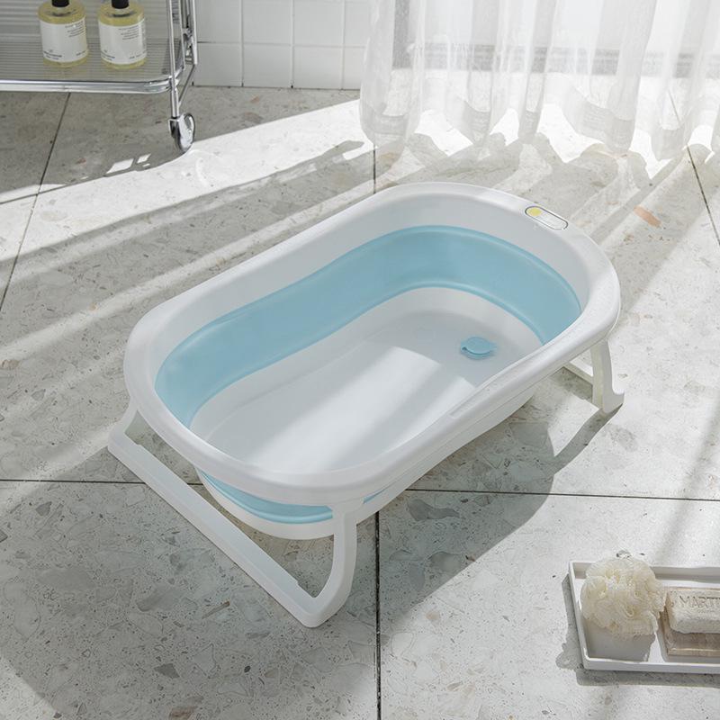Folding Temperature-Sensitive Baby Bathtub: Large Size for Infants, Newborns, and Toddlers
