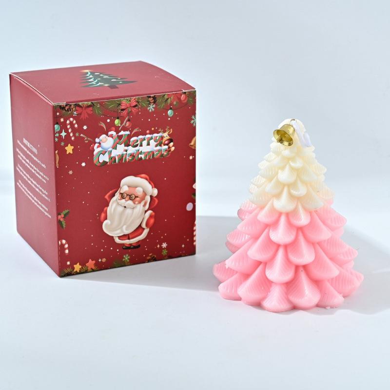 Christmas Tree Aromatherapy Pine Candle Gift Box Creative Handmade Fragrance Gift Holiday Decoration Ornaments Gift Giving