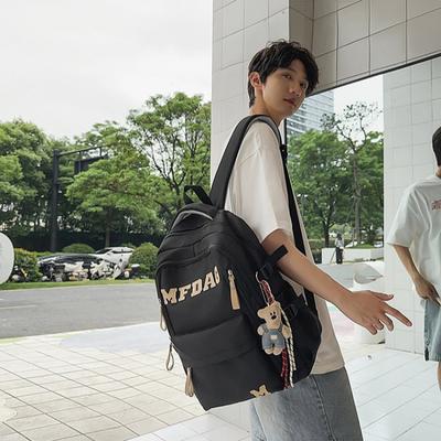 Summer New High-Value Japanese and Korean Style Fresh Retro Backpack for Girls and Boys with Letters