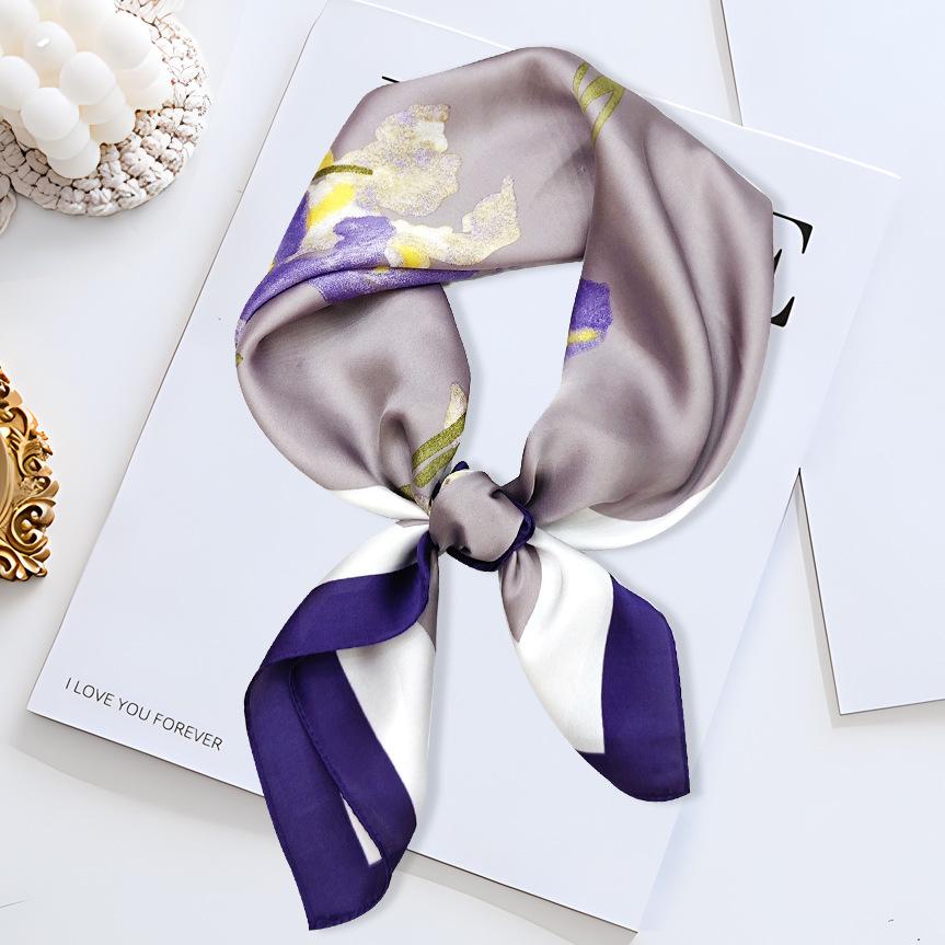 Strictly Selected 70 Silk Scarves, Simulated Silk Small Square Scarves For Women, Retro High-End Thin Versatile Professional Scarves