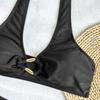 New Solid Color Starfish High Waist Sexy Bikini Split Swimsuit Swimsuit