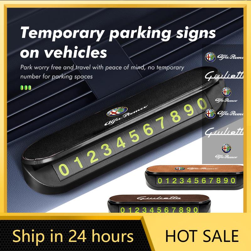Car Stickers Car Temporary Parking Telephone Sign Number Card Plate Decoration Accessories For Alfa Romeo Giulietta 940 2010-201HH9