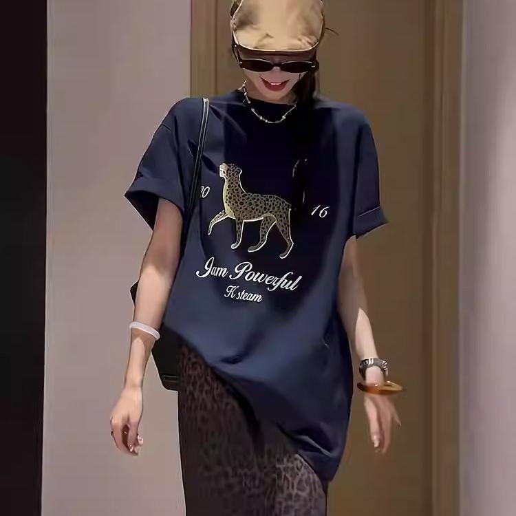 

Летняя повседневная футболка свободного покроя из чистого хлопка для женщин, уличная одежда в стиле Харадзюку, футболки с коротким рукавом большого размера с винтажным принтом в виде букв для женщин, топы Y2k 3XL